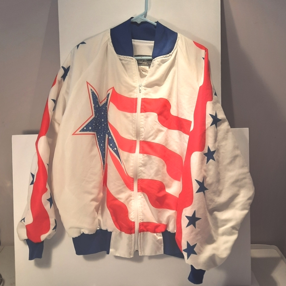 Great Threads Patriotic Star and Stripes Windbreaker Jacket